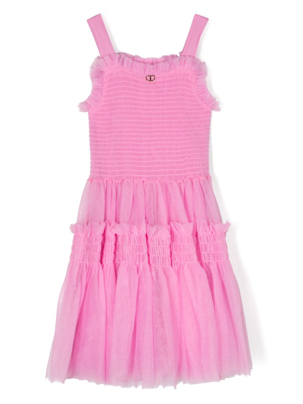 Smocked tulle dress - Pink