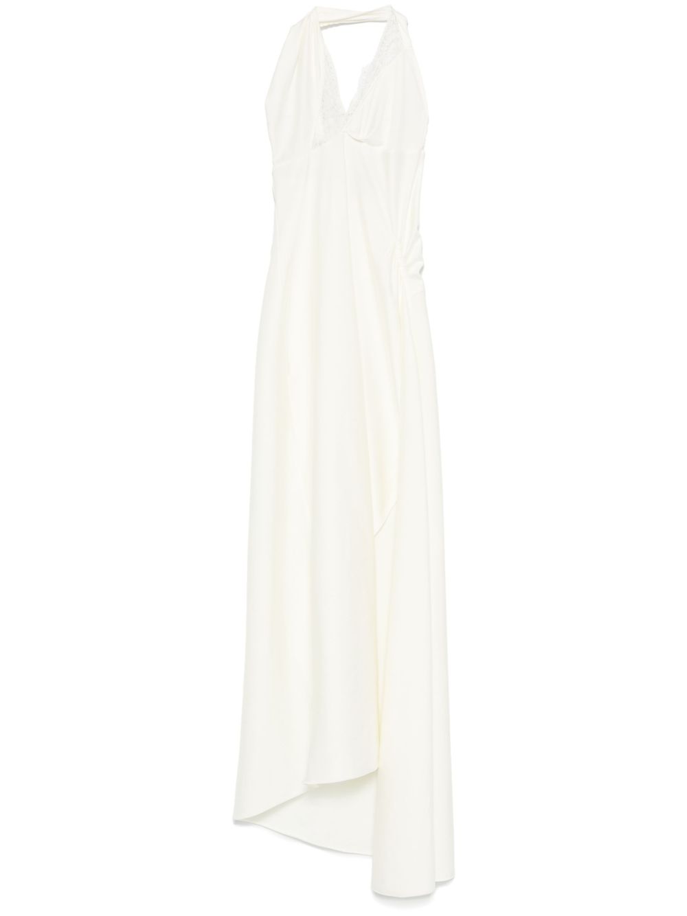 Asymmetric maxi dress - White