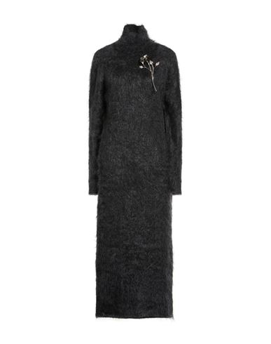 Woman Maxi dress Gunmetal Size S Superkid mohair, Polyamide, Elastane