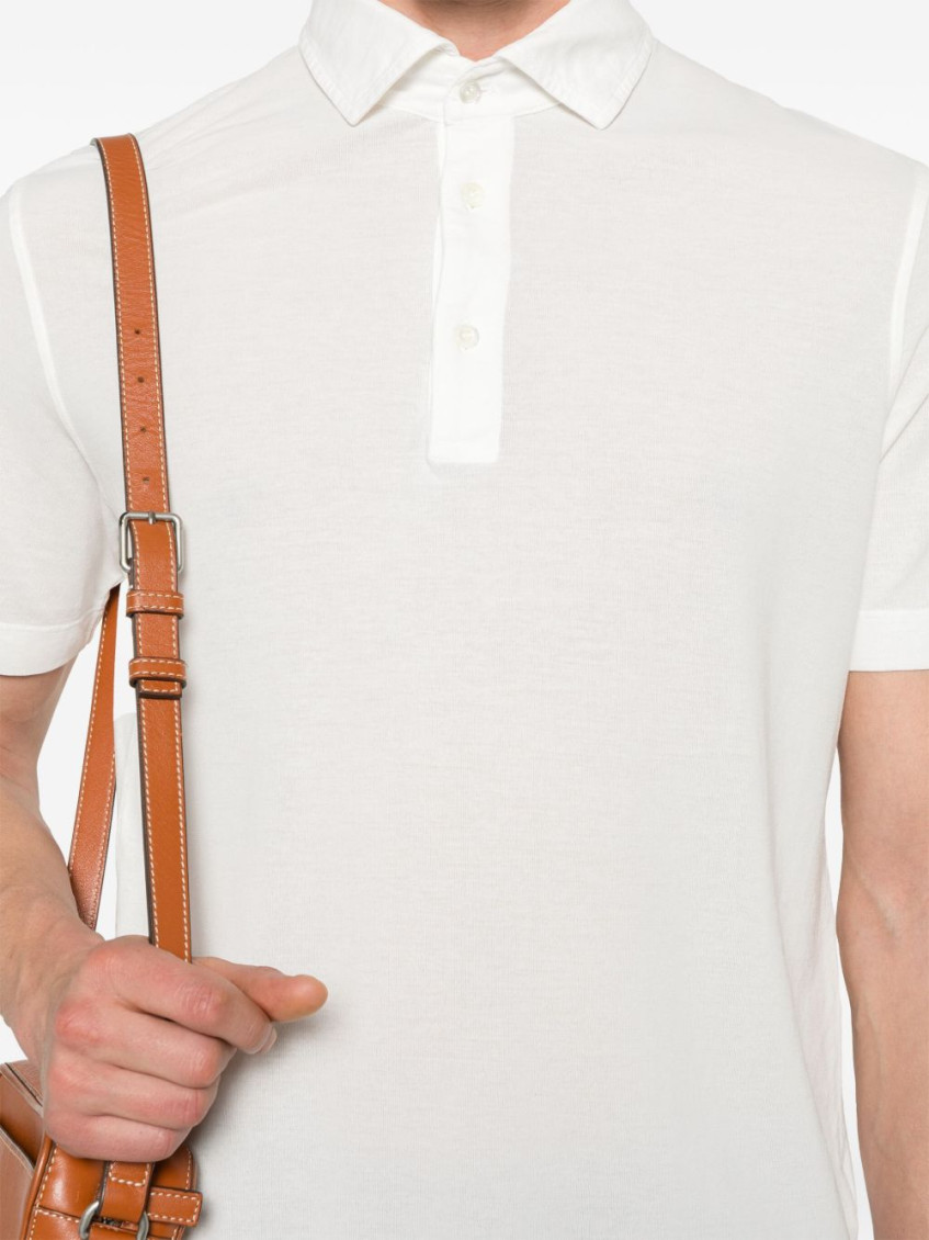White Cotton polo shirt