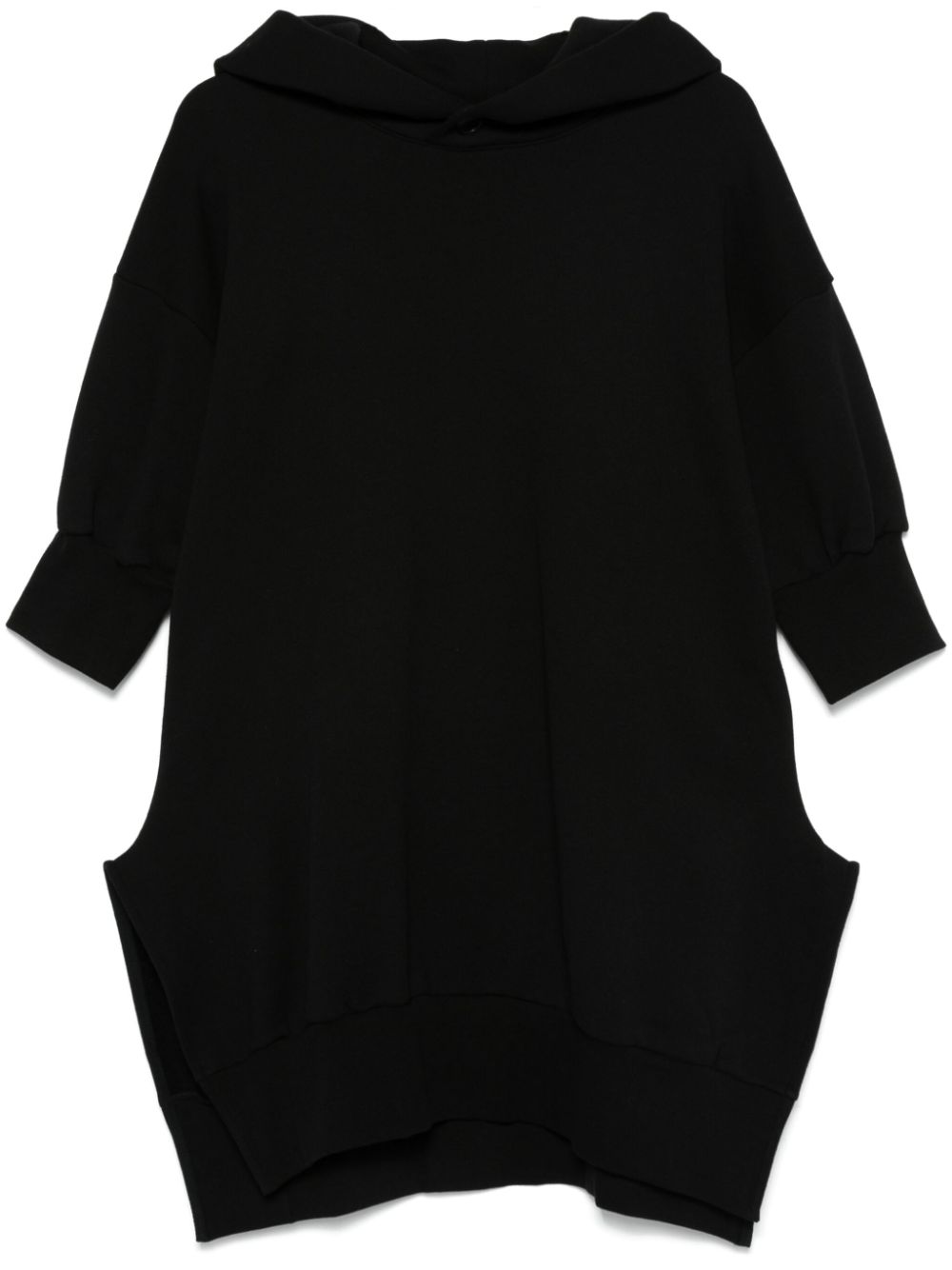 Short-sleeves hoodie - Black