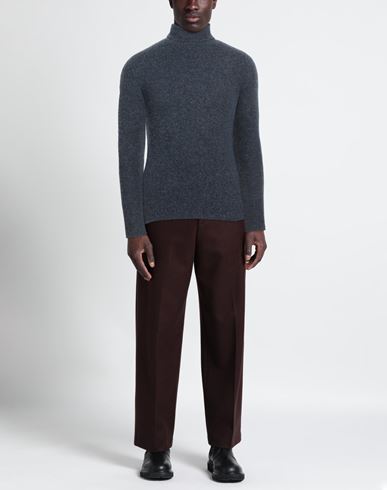 Alpha Studio Man Turtleneck Slate blue Size 44 Alpaca wool, Polyamide, Cotton, Modal, Elastane