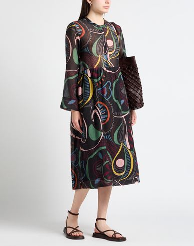 Woman Midi dress Black Size XS Cotton, Silk