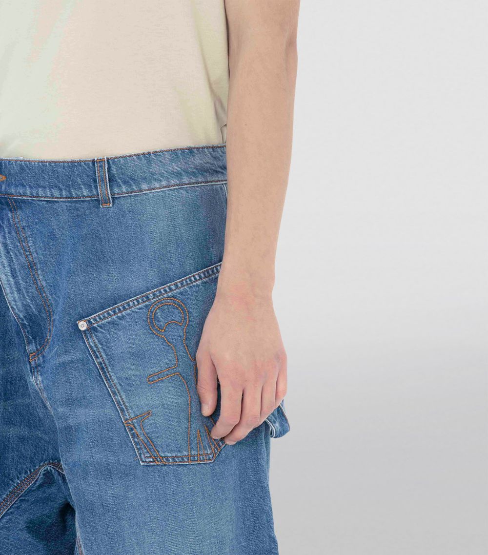 Denim Twisted Workwear Shorts