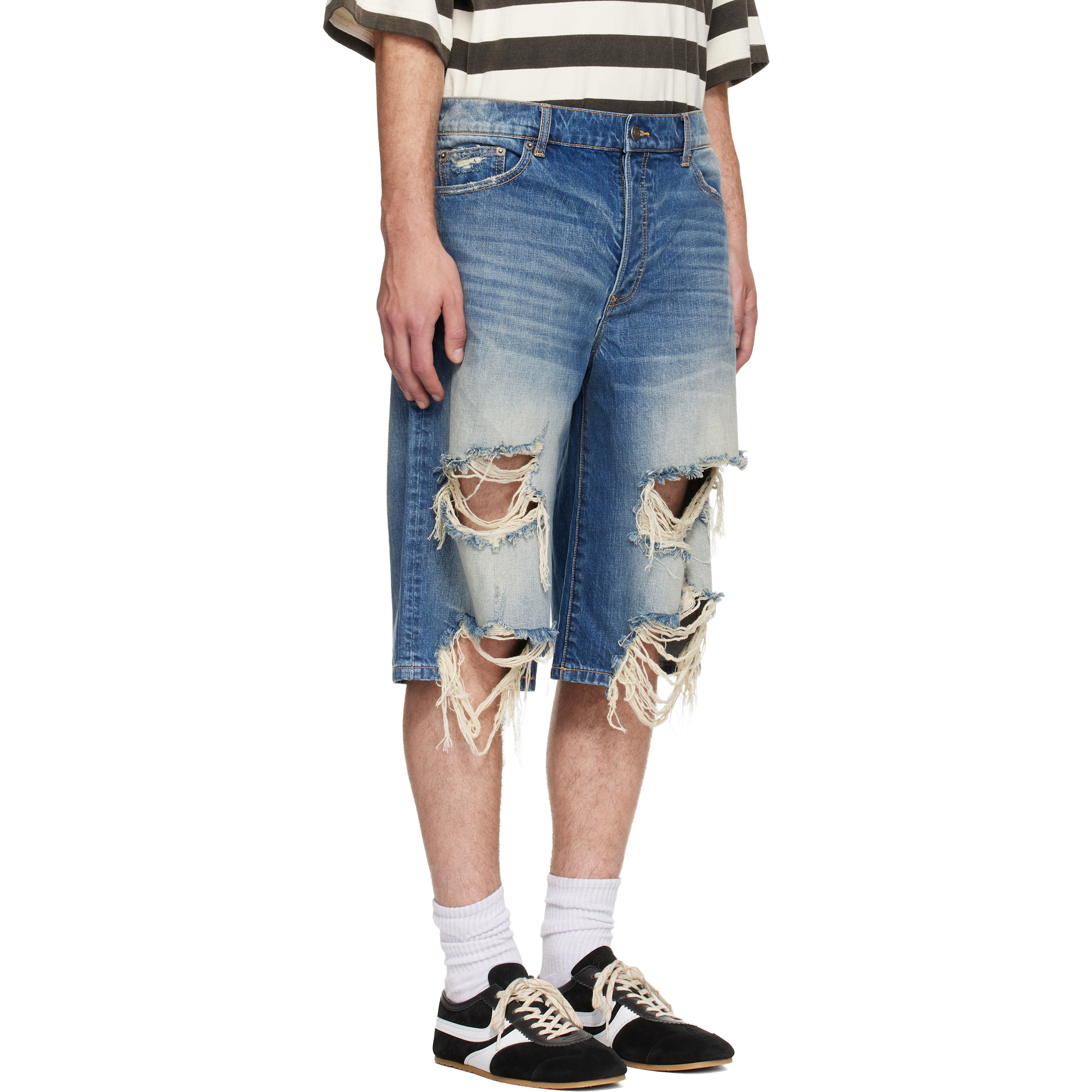Blue Zander Crispy Baggy Denim Shorts