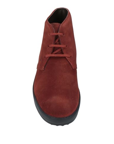 Man Ankle boots Brick red
