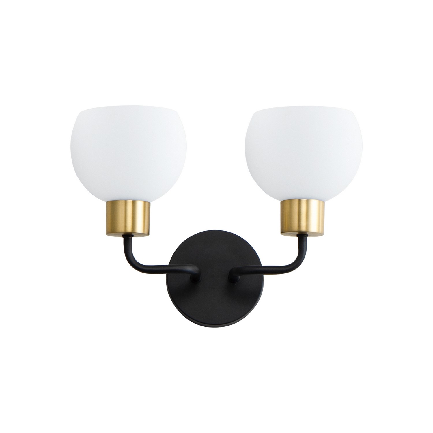 Coraline 2-Light Wall Sconce in Bronze with Satin Bra