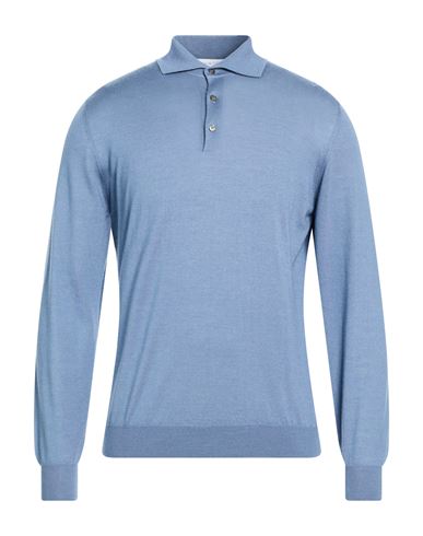Man Sweater Slate blue Size 38 Cashmere, Silk
