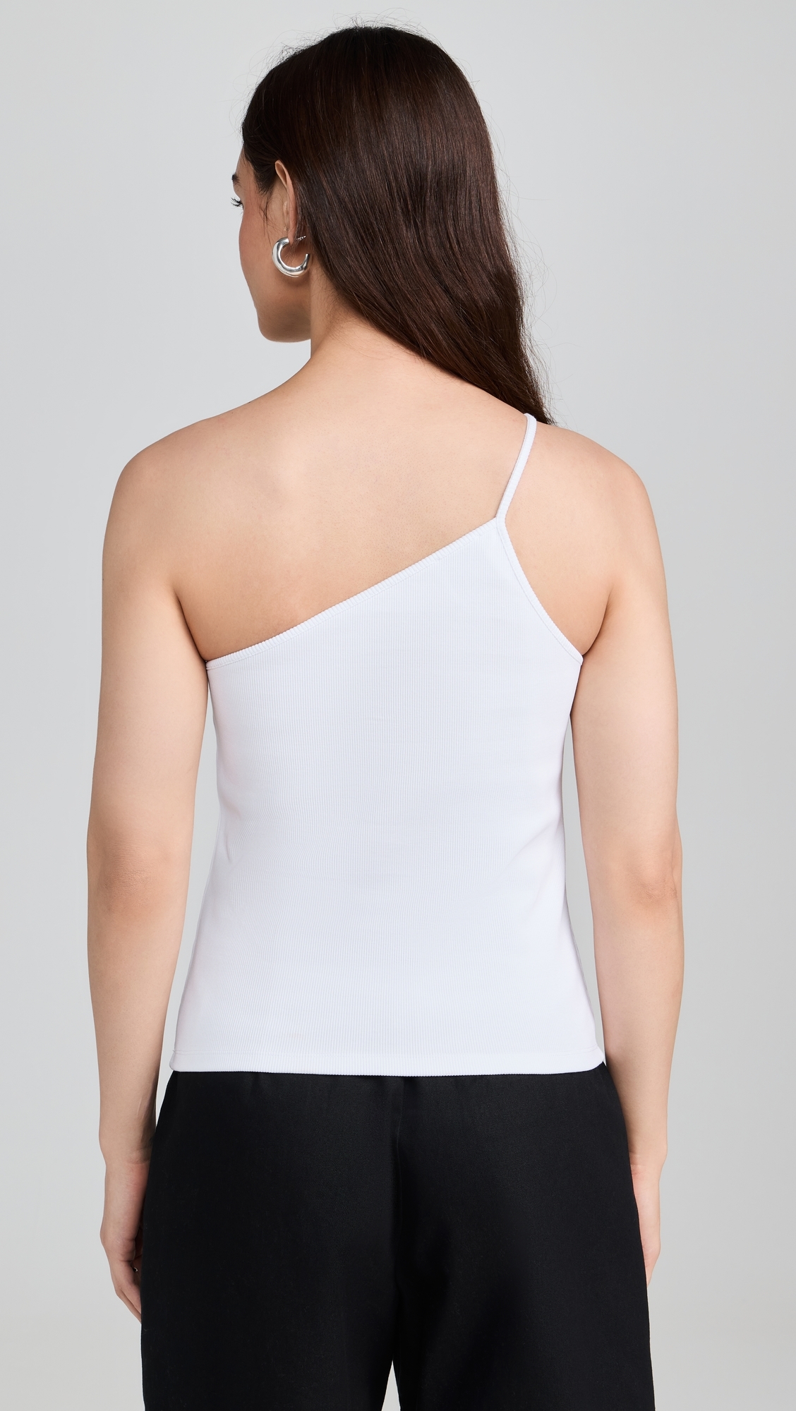 Axel One Shoulder Singlet Top White