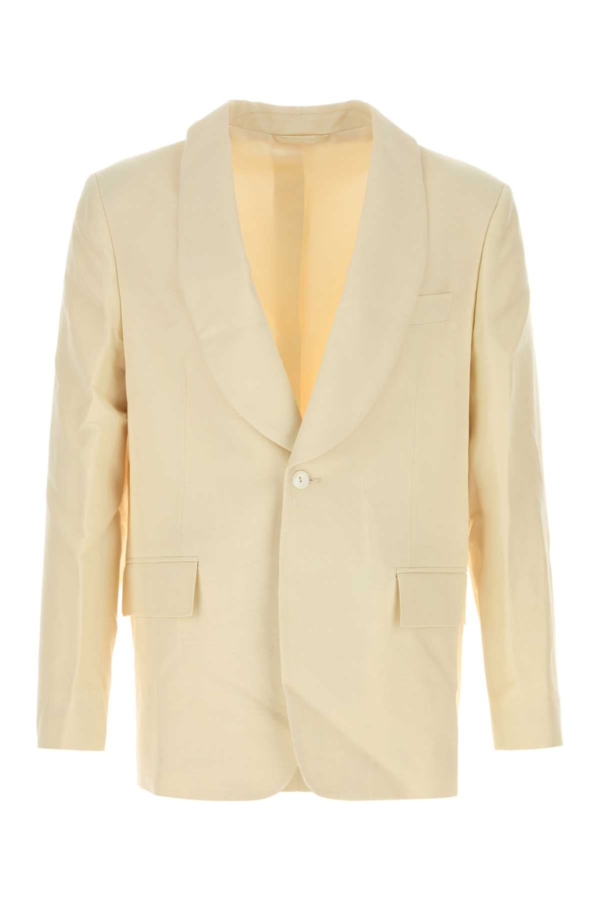 Weave Blazer — Cream