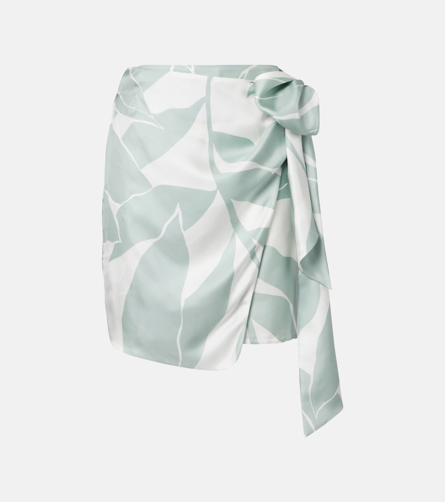 Strano printed silk twill miniskirt