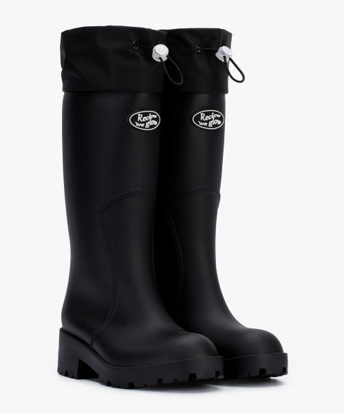 RC HOU LONG Long Rain Boots BLACK