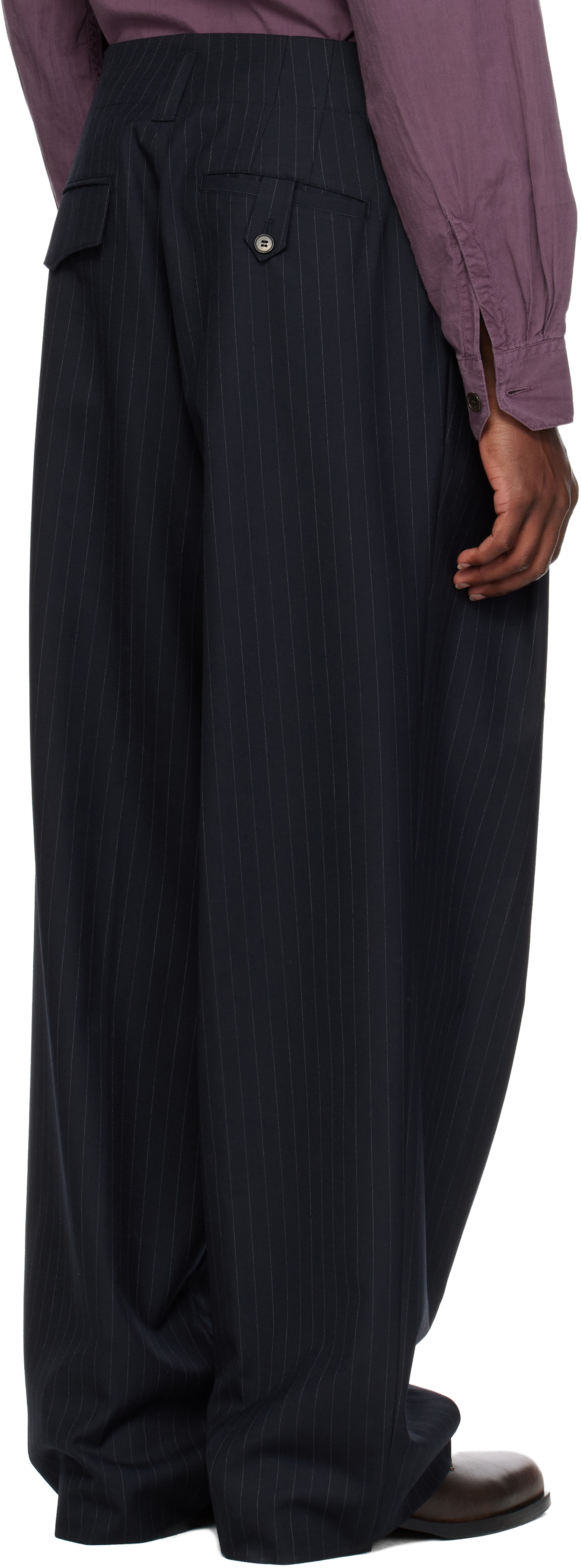Navy Drop Trousers