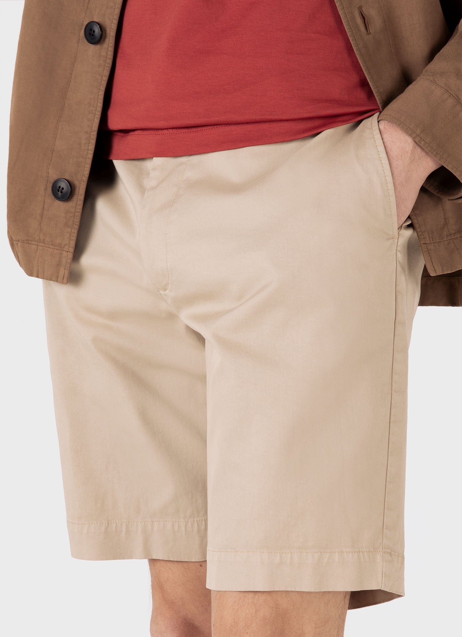 Men's Chino Shorts in Light Stone