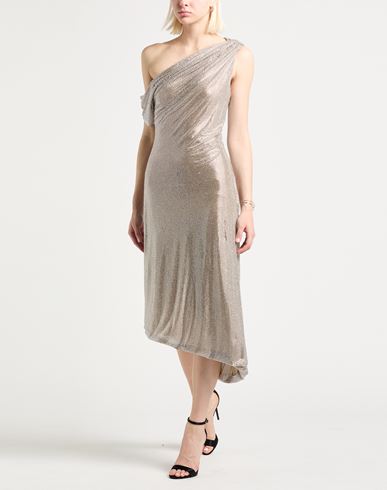 Woman Midi dress Silver Size 6 Polyamide, Elastane