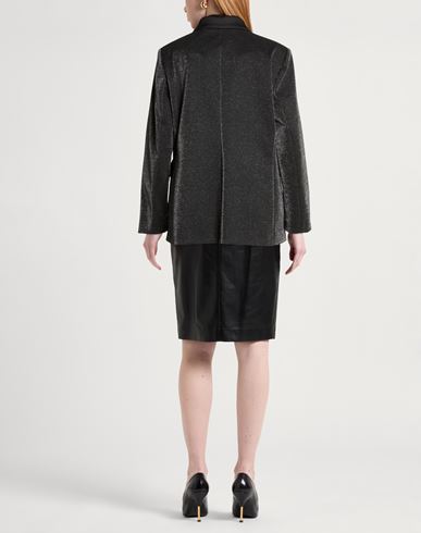 Elena Mirò Woman Blazer Black Size 12 Polyester, Metallic fiber, Elastane