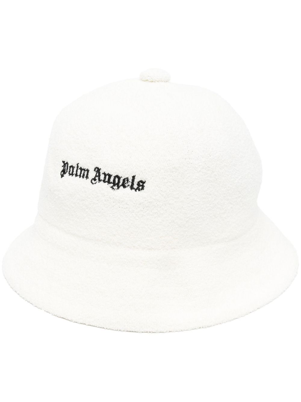 Logo-embroidered bouclé bucket hat