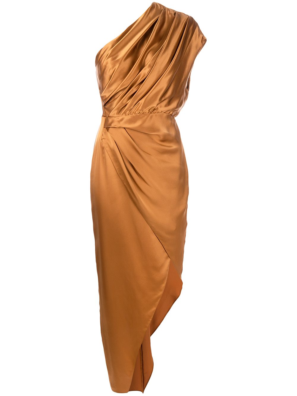 Asymmetric open back dress - Orange
