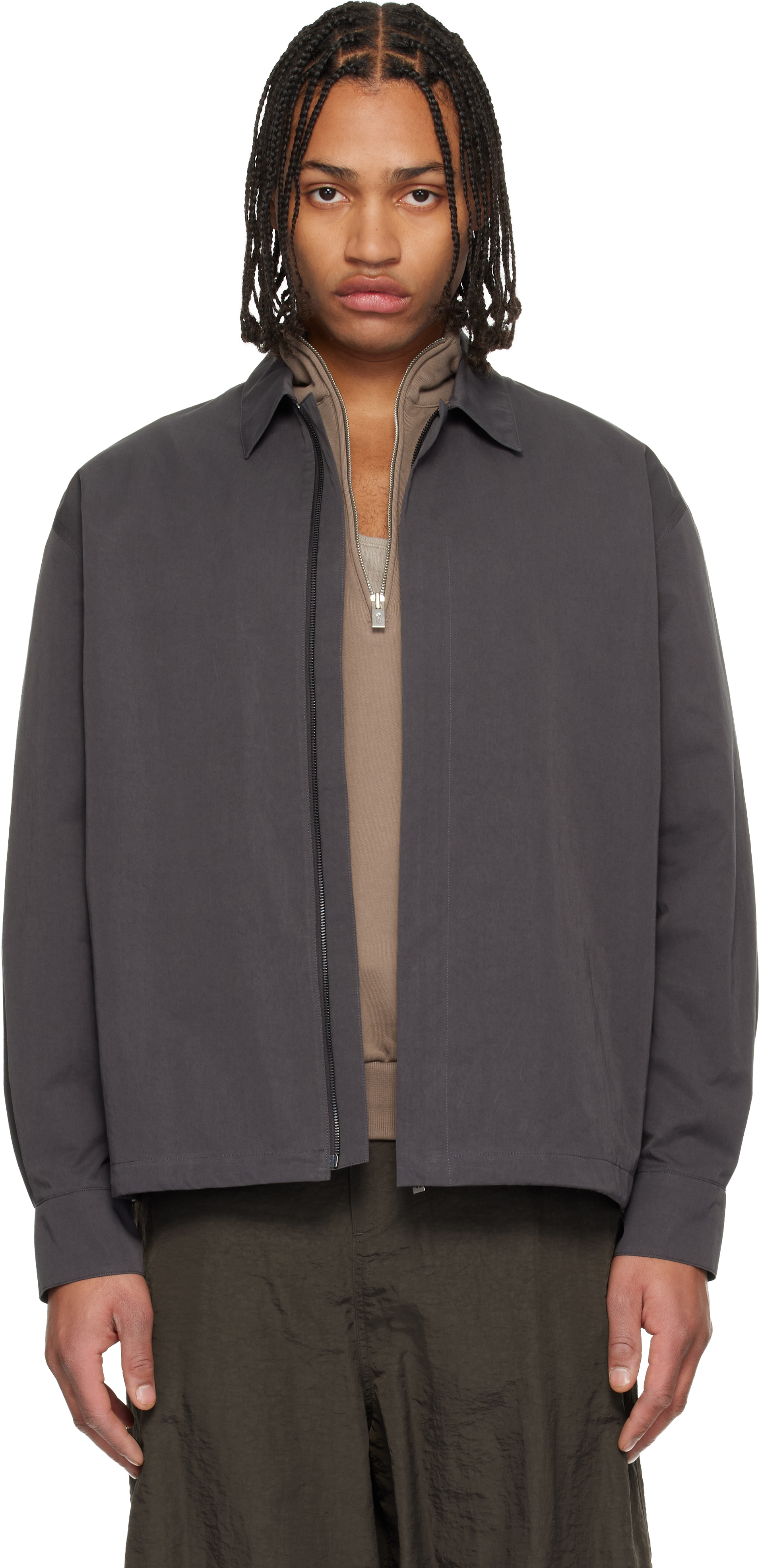 Gray Zip Shirt