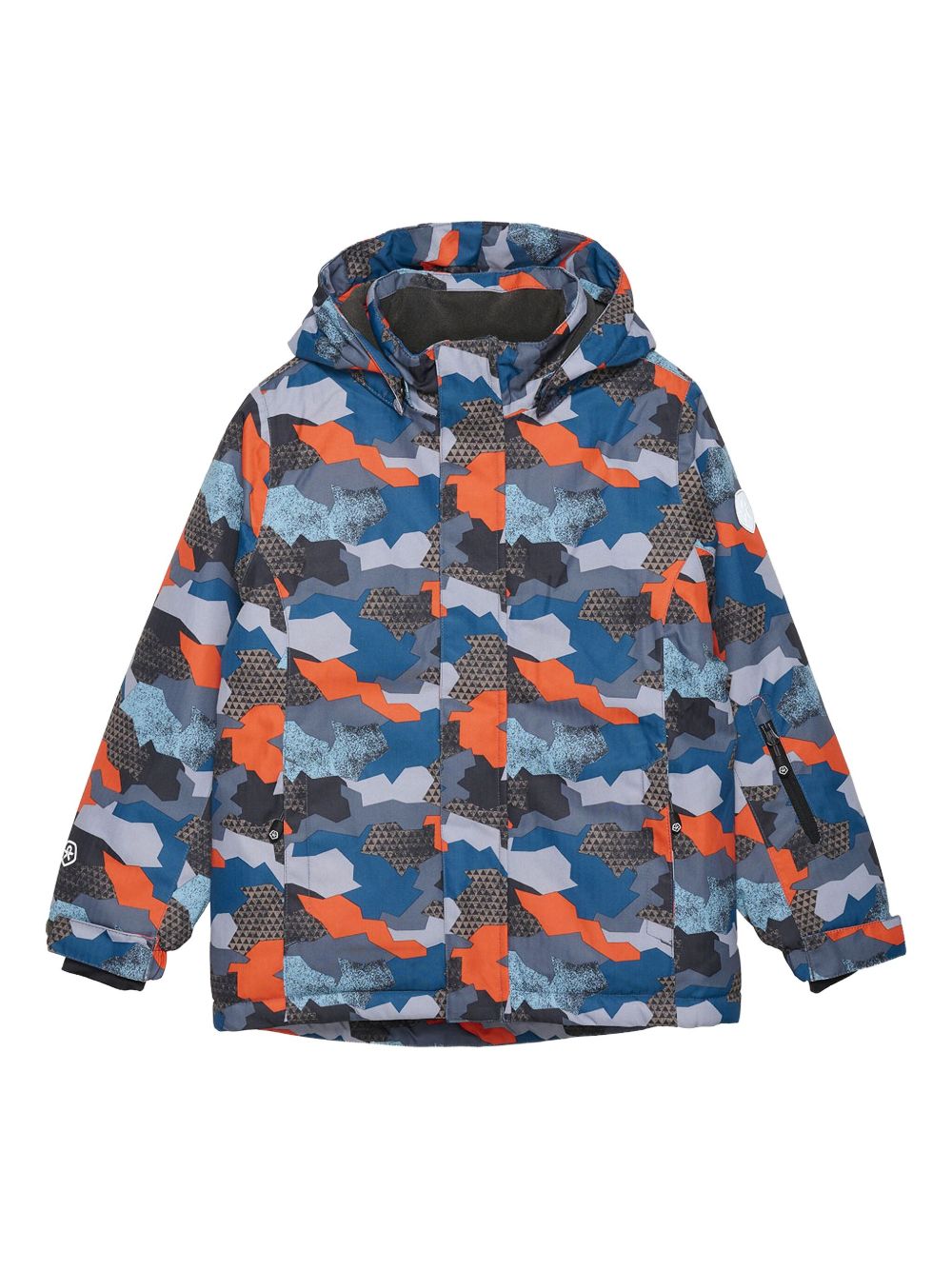 Abstract-pattern print hooded jacket - 1922 TURBULENCE