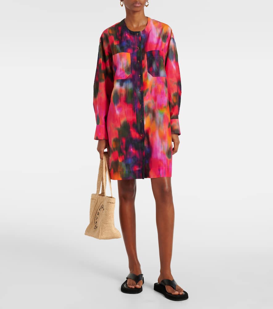 Galaxie cotton and silk shirt dress
