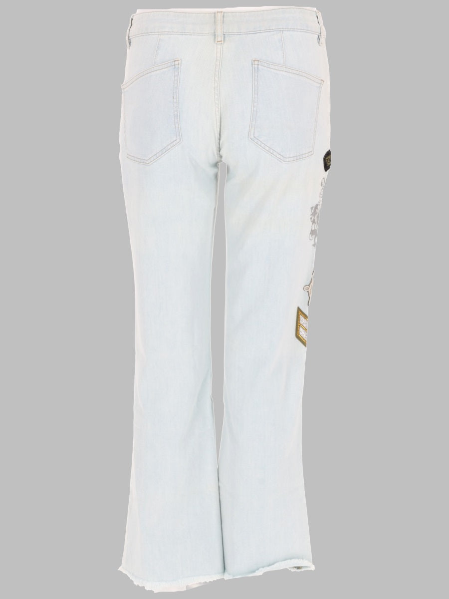 Mr & Mrs Italy Jeans Con Patch E Stampa