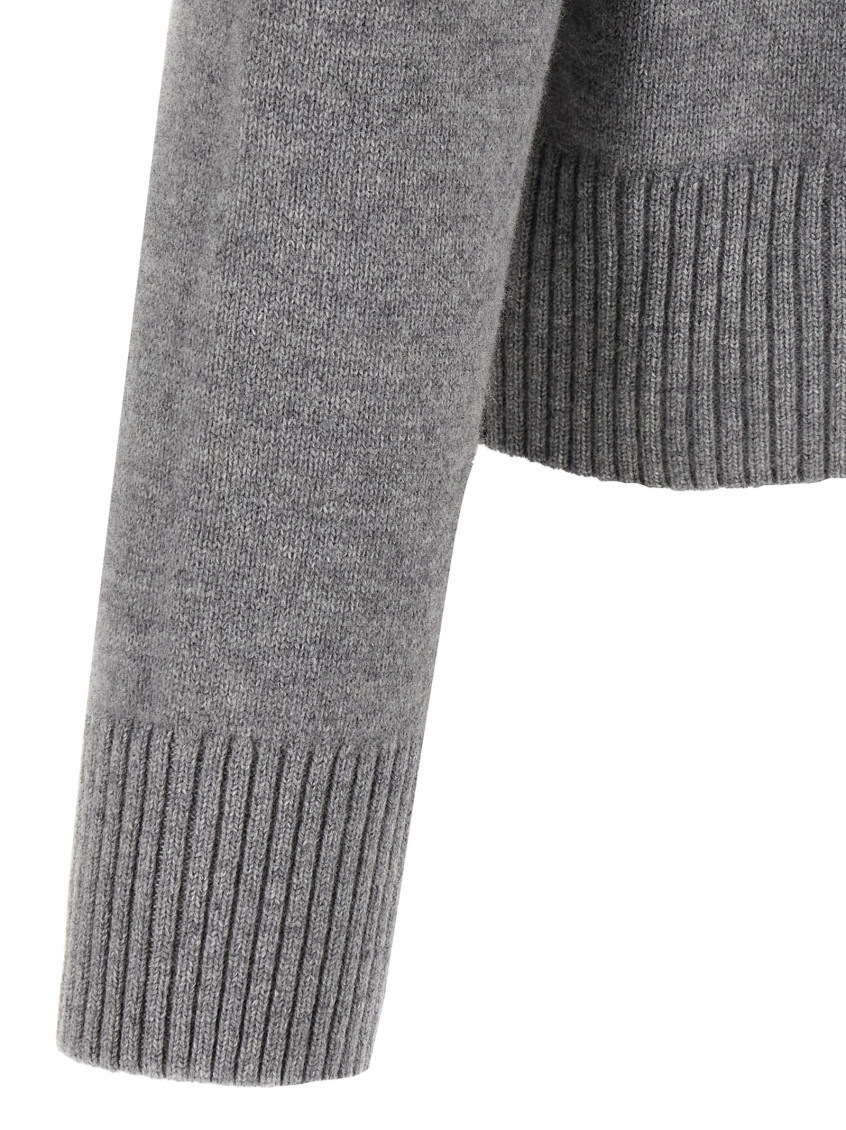 Puff Logo Patch Sweater Sweaters And Cardigans Gray