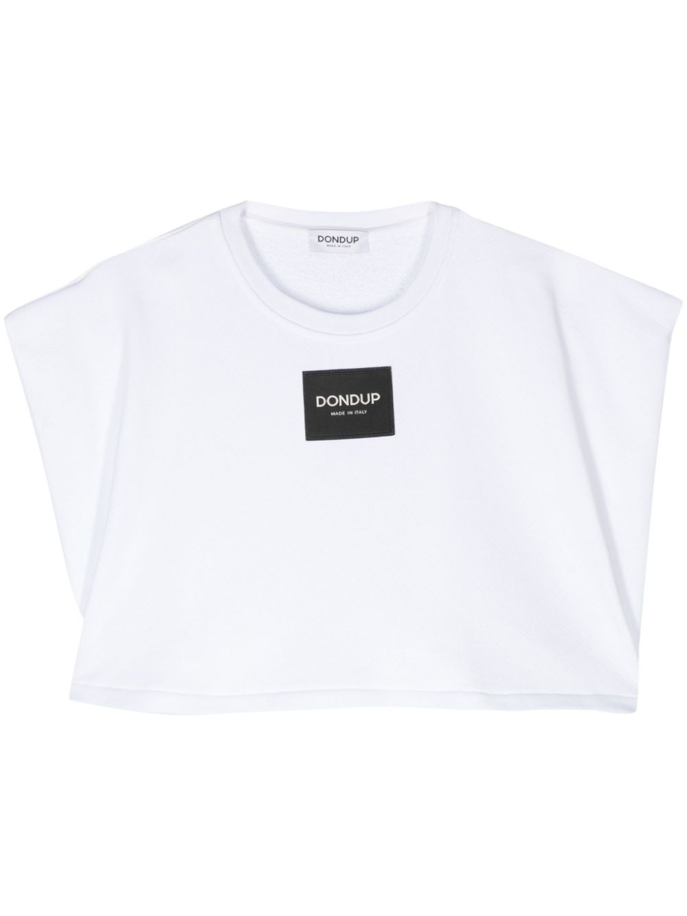 Logo-patch cropped top - White