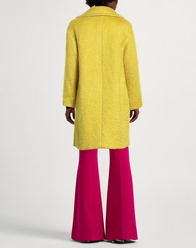 Woman Coat Mustard Size 2 Mohair wool, Wool, Polyamide