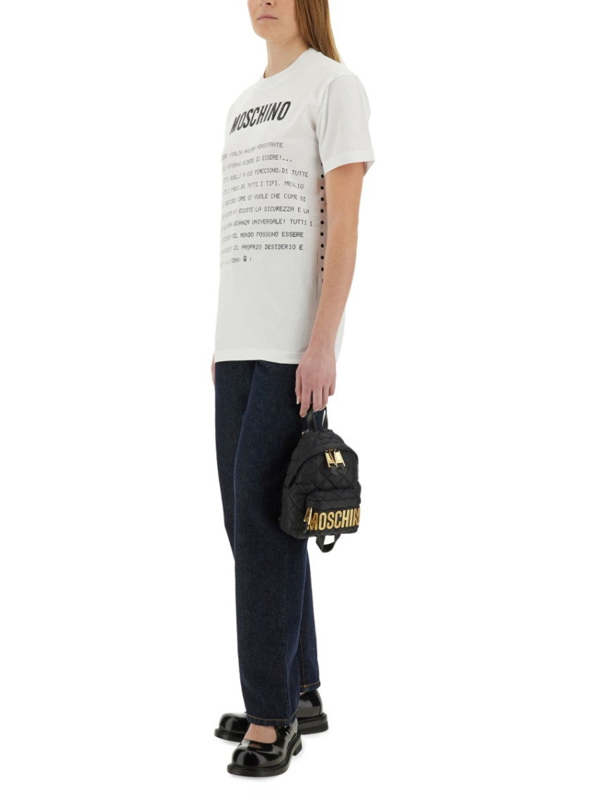 Text-printed Crewneck T-shirt