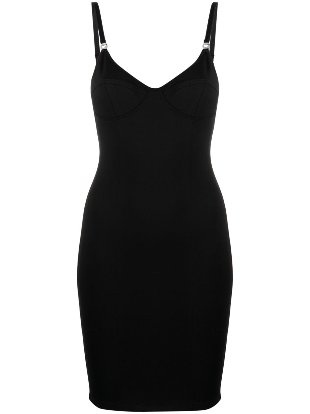 Fitted jersey bustier minidress - Black