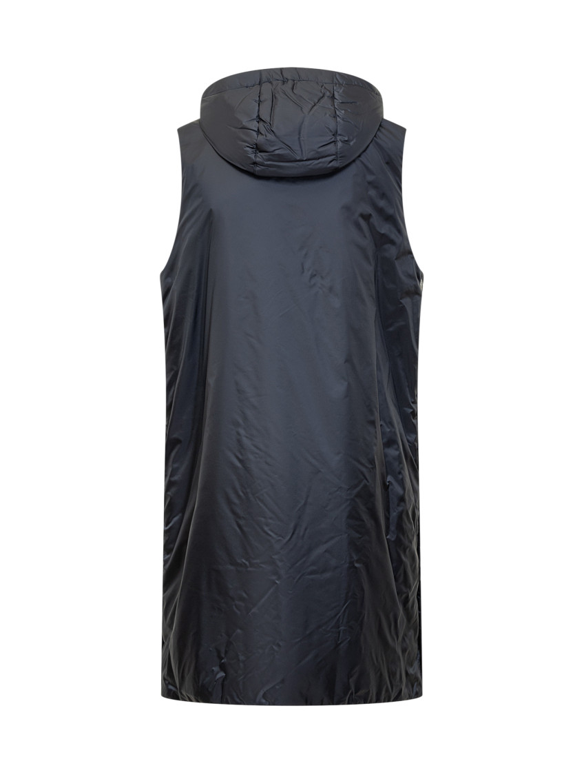 Blue Solid Hood Jacket