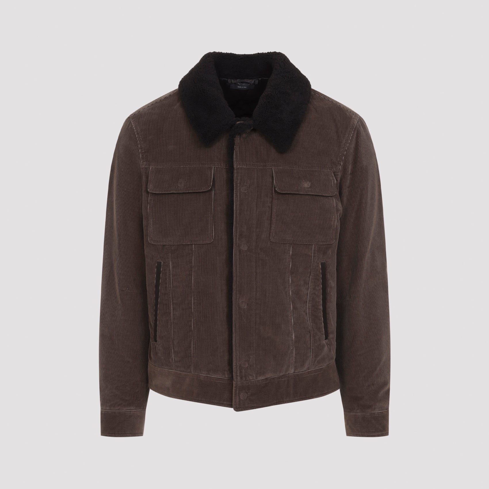 Men's 900 Wale Cord Shearling-Collar Trucker Coat