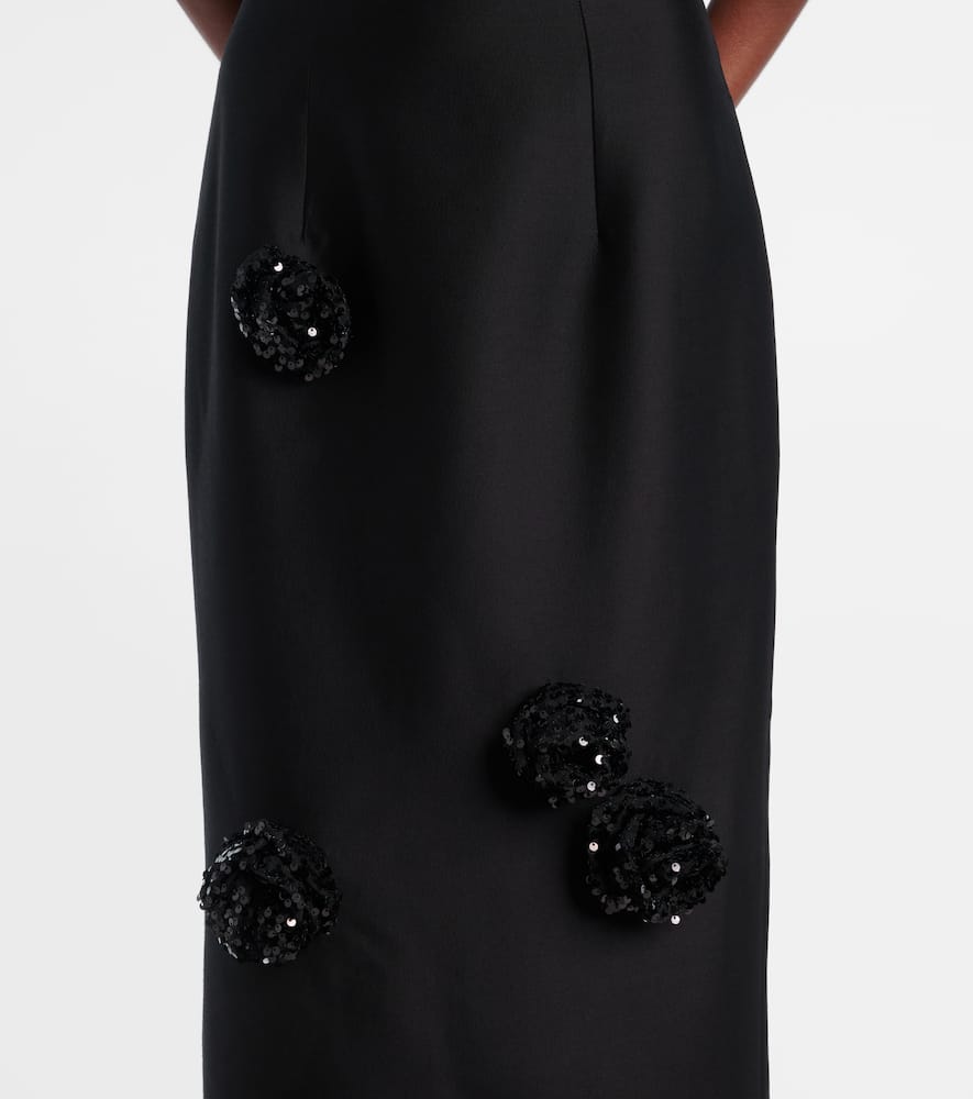 Zayna sequined gown and cape set