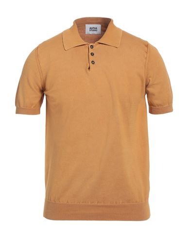 Alpha Studio Man Sweater Marigold Size 38 Cotton