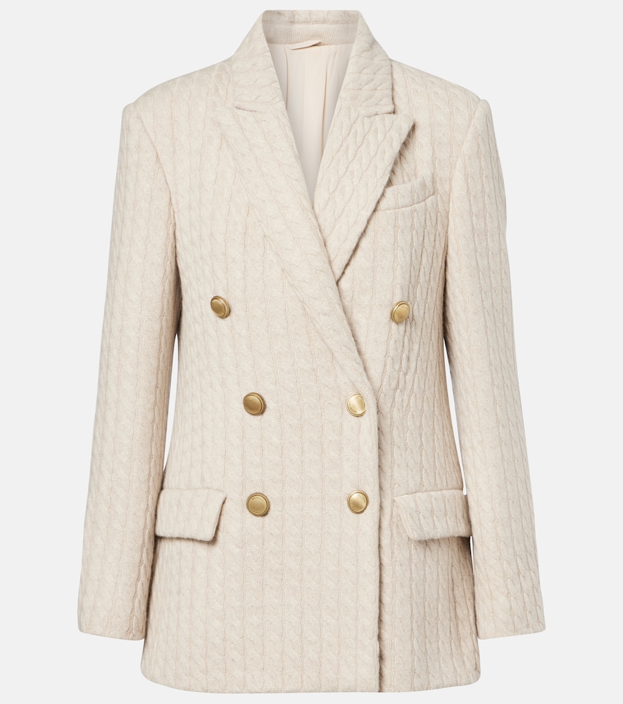 Monili cable-knit cashmere blazer
