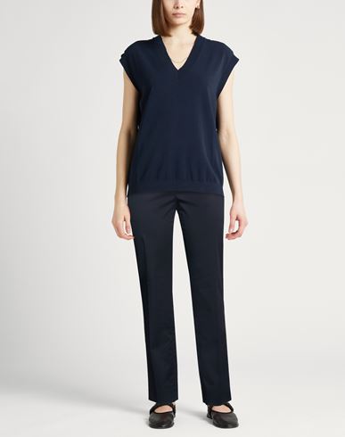 Sign Woman Pants Midnight blue Size 12 Cotton, Elastane