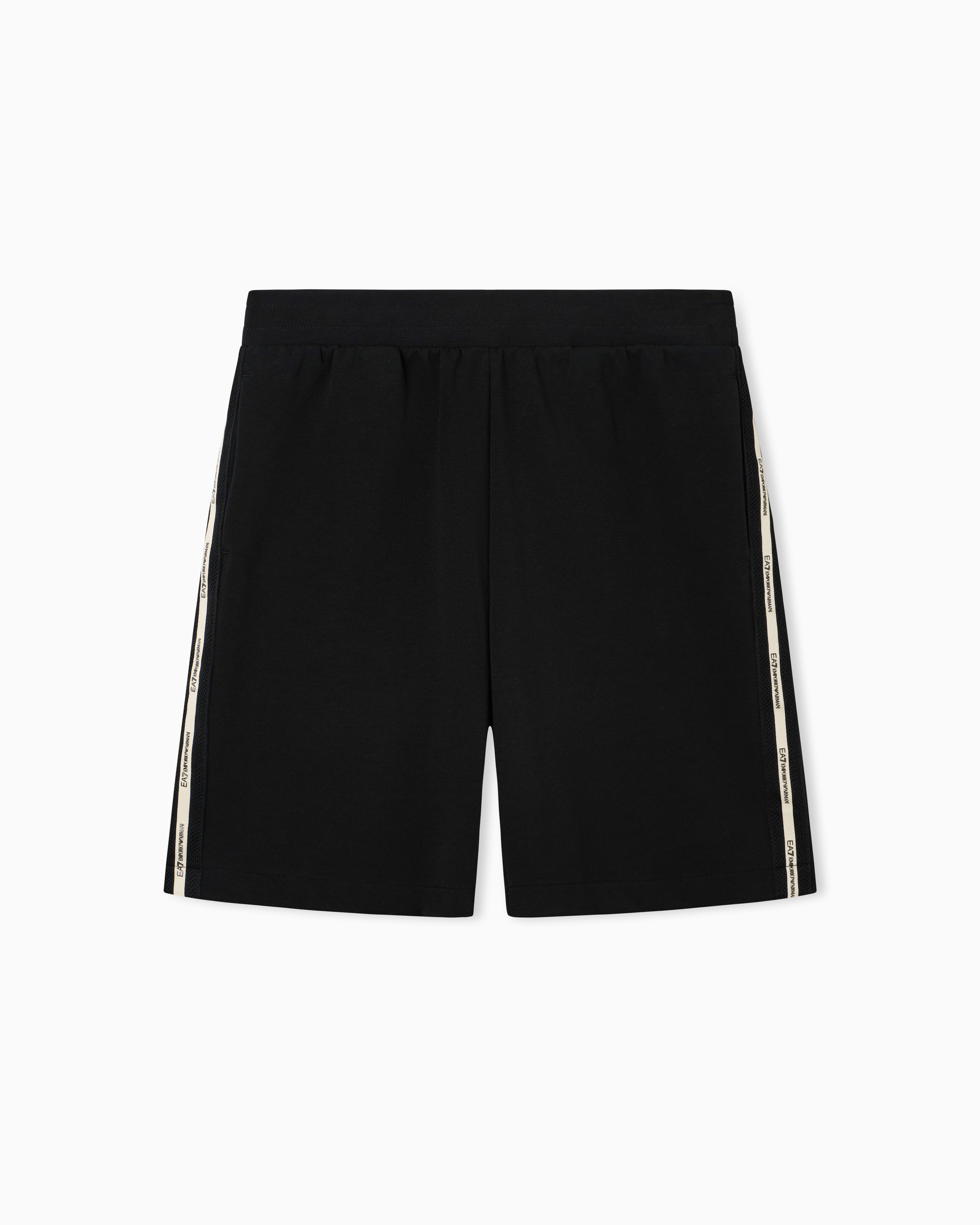 Logo Series cotton-blend interlock Bermuda shorts