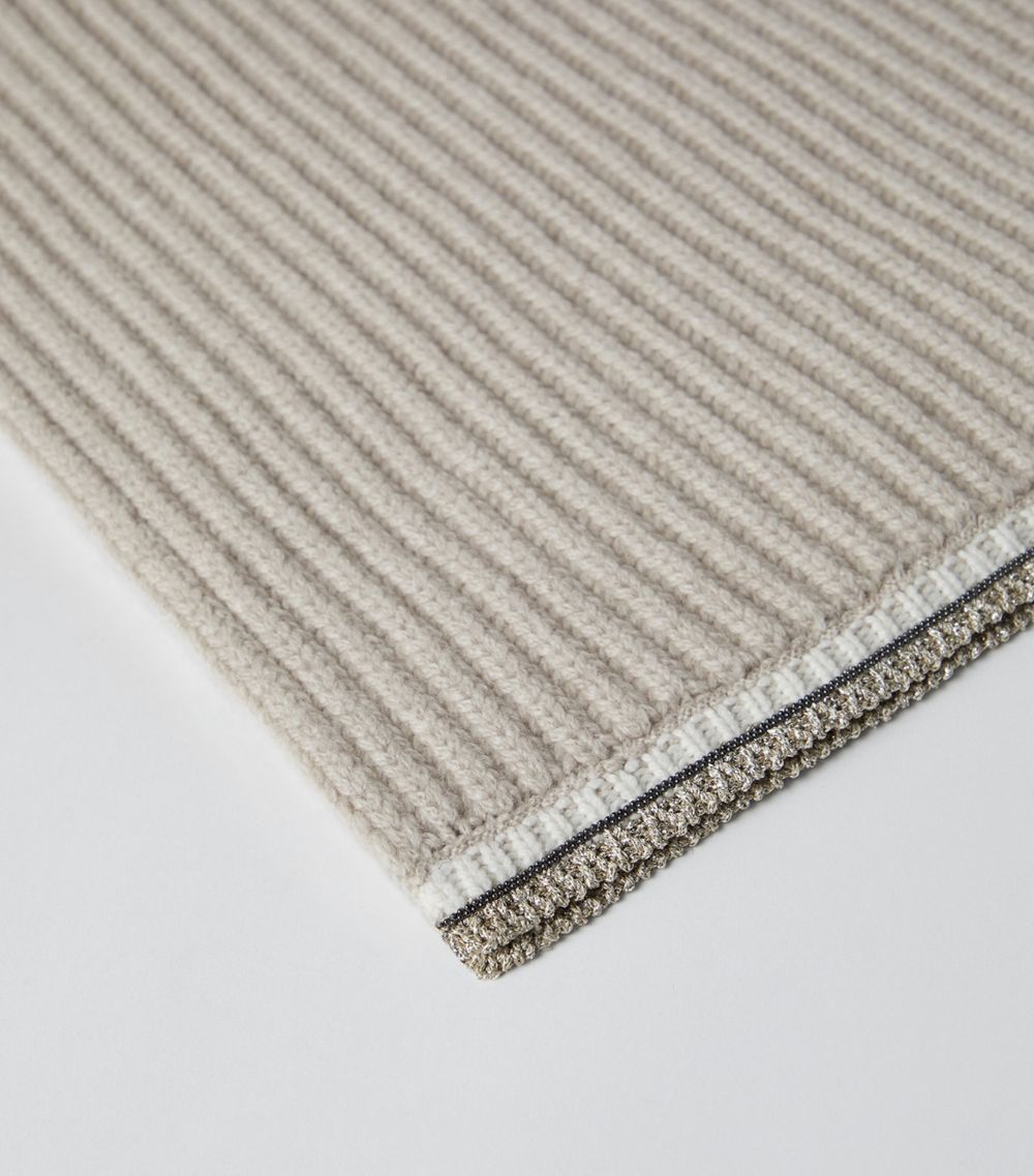 Cashmere Rib-Knit Scarf
