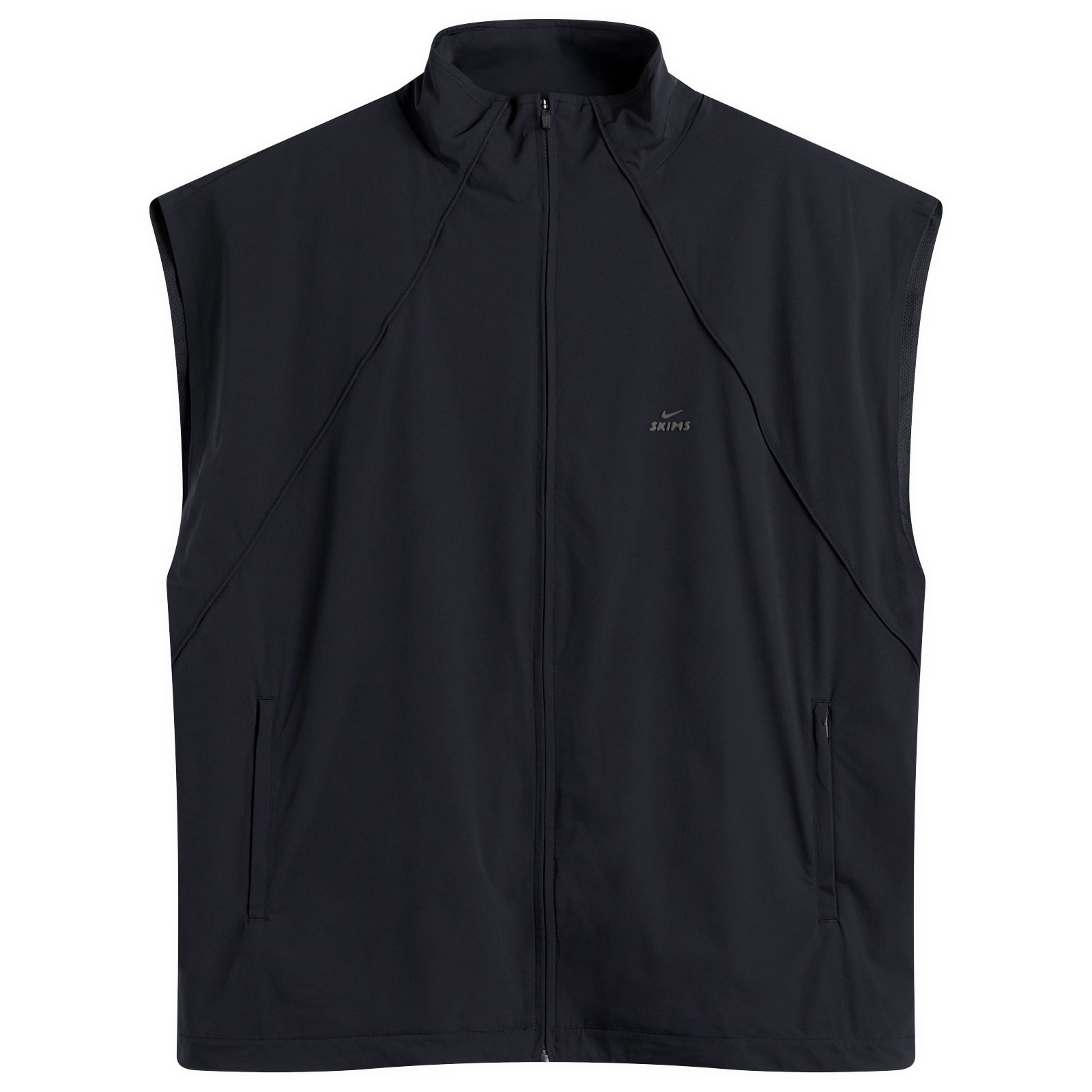 Women's x SKIMS Stretch Nylon Oversized Vest Obsidian