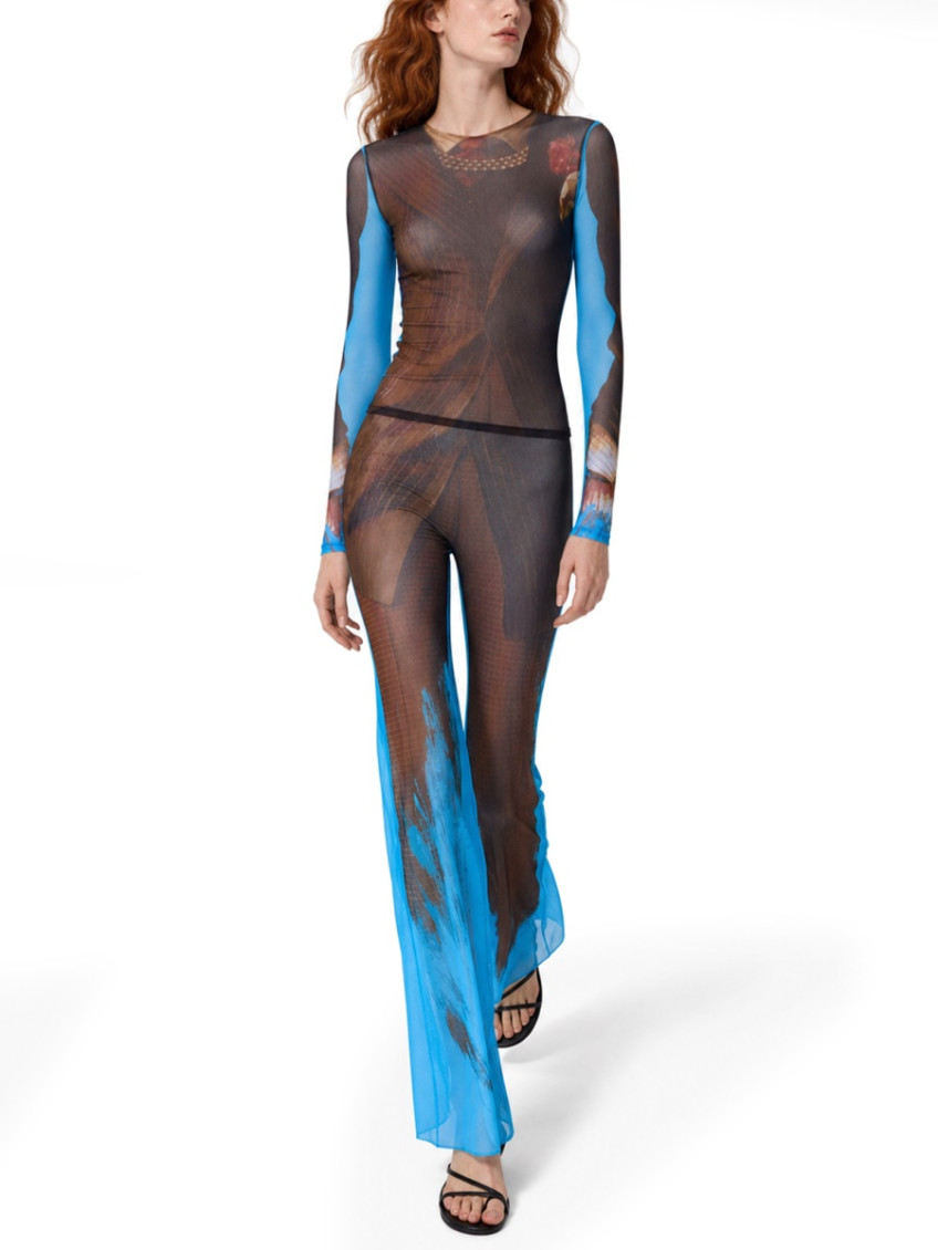 Jean Paul Gaultier - long sleeve crew neck graphic top