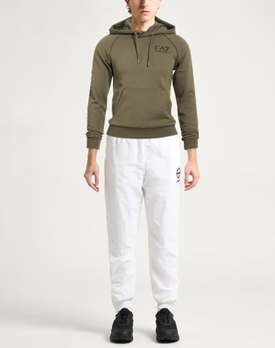 Man Sweatshirt Military green Size 4XL Cotton, Polyester