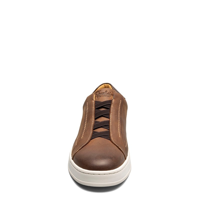 Men's Monopoli Elastic Lace To Toe Sneakers (Brown Crazy Horse)