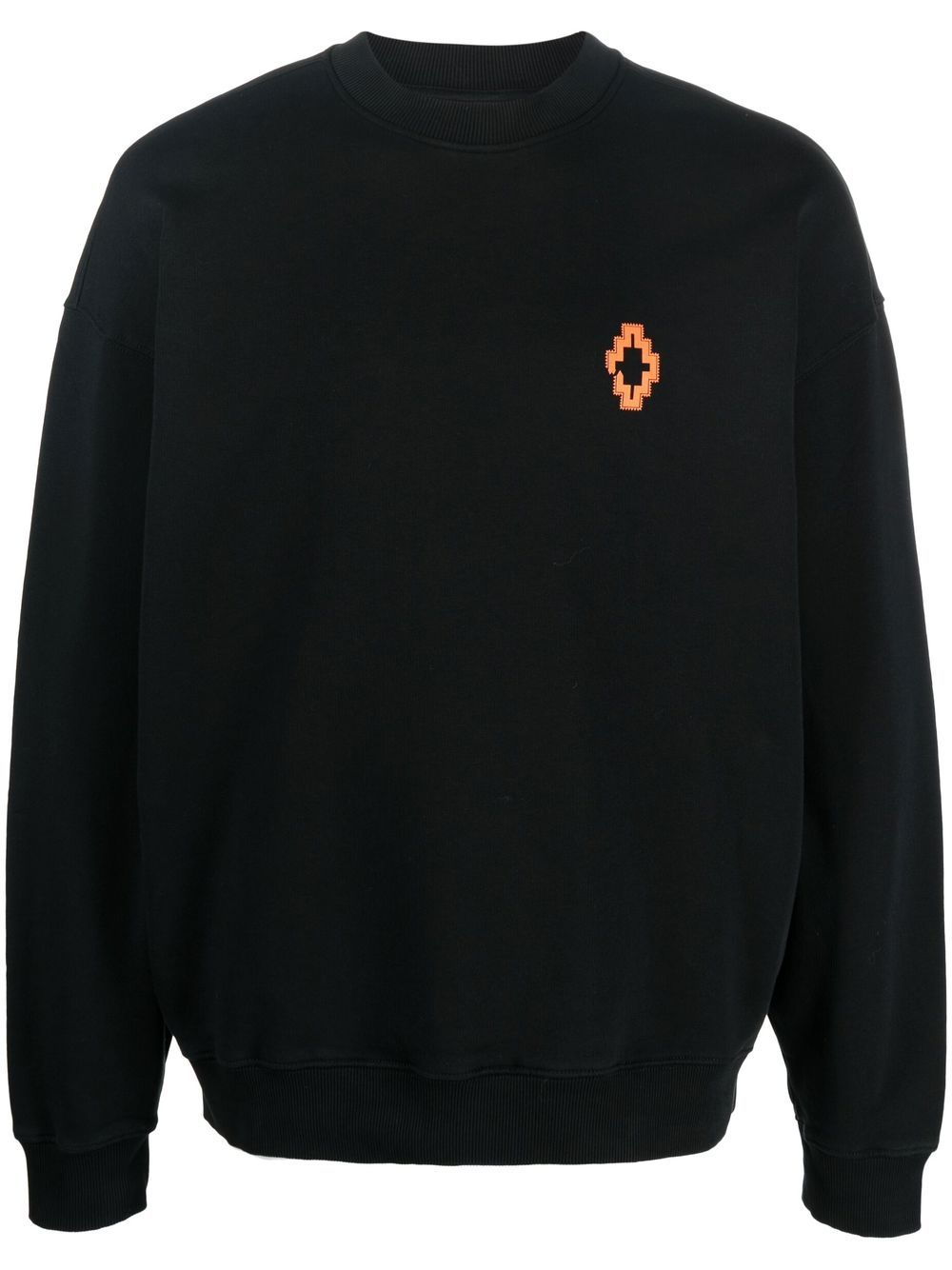 Fringed-detailing crew neck sweatshirt - Black