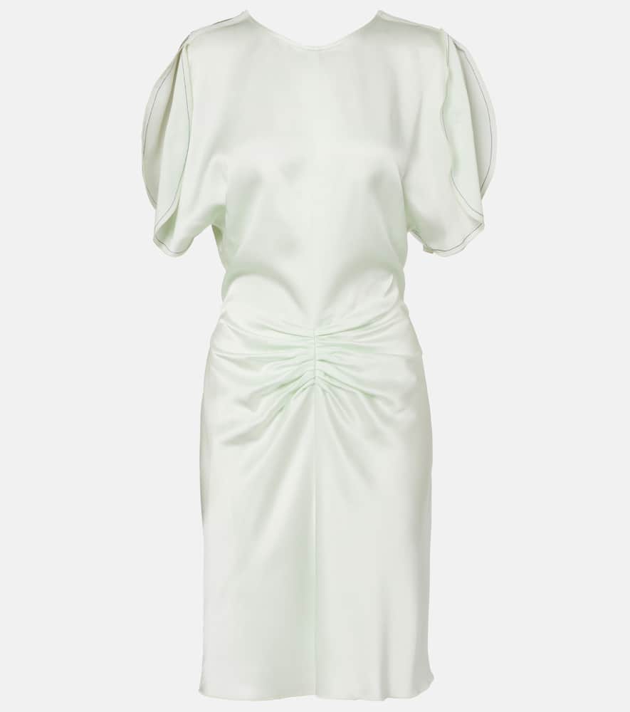 Gathered satin minidress