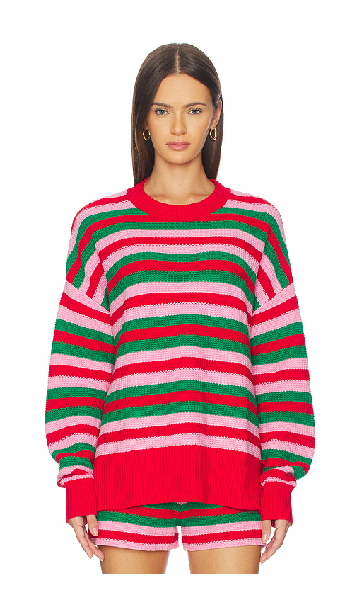 BEACH RIOT Callie Sweater in Ruby Stripe. XS also in L, M