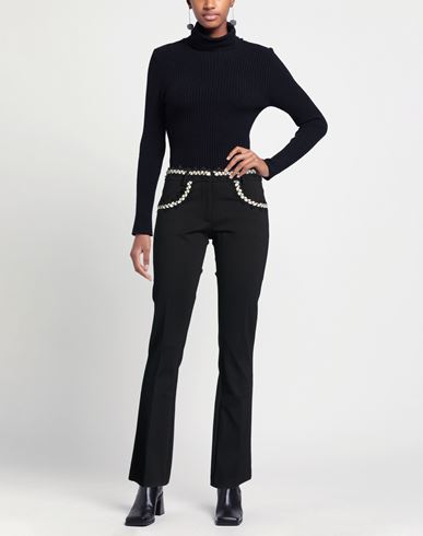 Woman Pants Black Size 12 Viscose, Nylon, Elastane