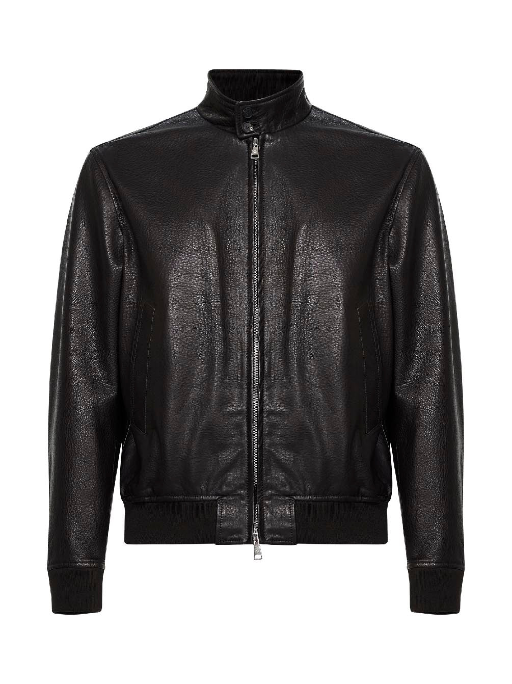 Nappa Lambskin Bomber Jacket — Black