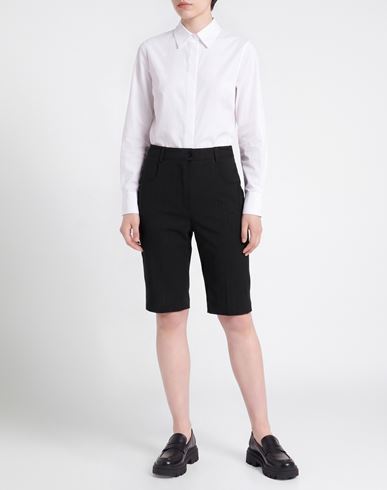 Woman Shorts & Bermuda Shorts Black Size 6 Polyester, Virgin Wool, Elastane