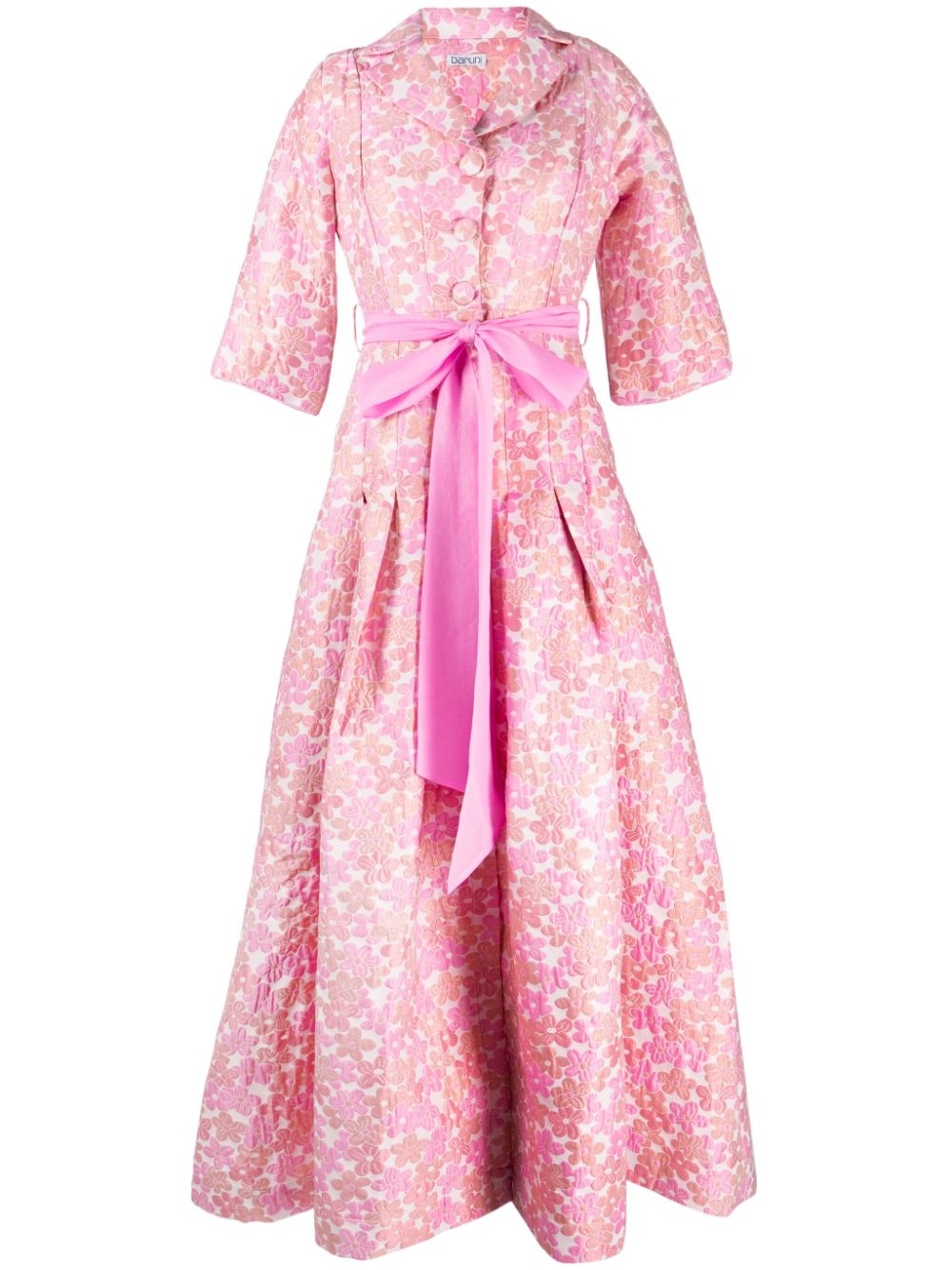 Loretta floral-print gown dress - Pink